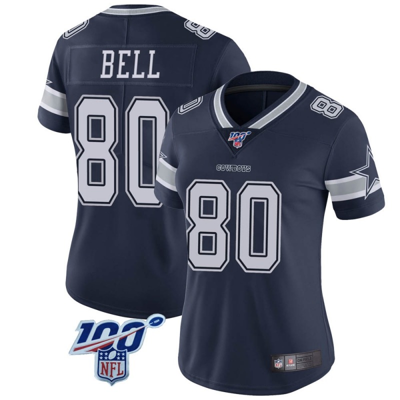 2020 Nike NFL Women Dallas Cowboys #80 Blake Bell Navy Limited 100th Vapor Jersey->women nfl jersey->Women Jersey